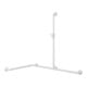 V&B Vicare Barre de douche fonctionnelle 113,5x120,8x72,7 cm, blanc, réversible-1