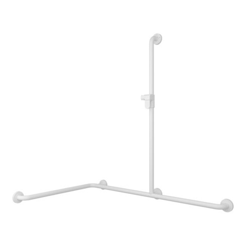 V&B Vicare Barre de douche fonctionnelle 113,5x120,8x72,7 cm, blanc, réversible