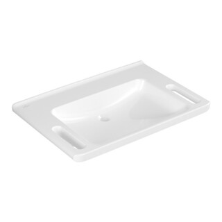 V&B Vicare lavabo 80x55 cm, sans robinet, sans trop-plein, blanc C-plus