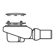 V&B Vidange TempoplexPlus d= 9 cm, pour bac à douche, chrome mat