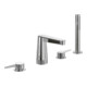V&B Vierloch-Wannenrandarmatur Conum mit Handbrause, chrom-1