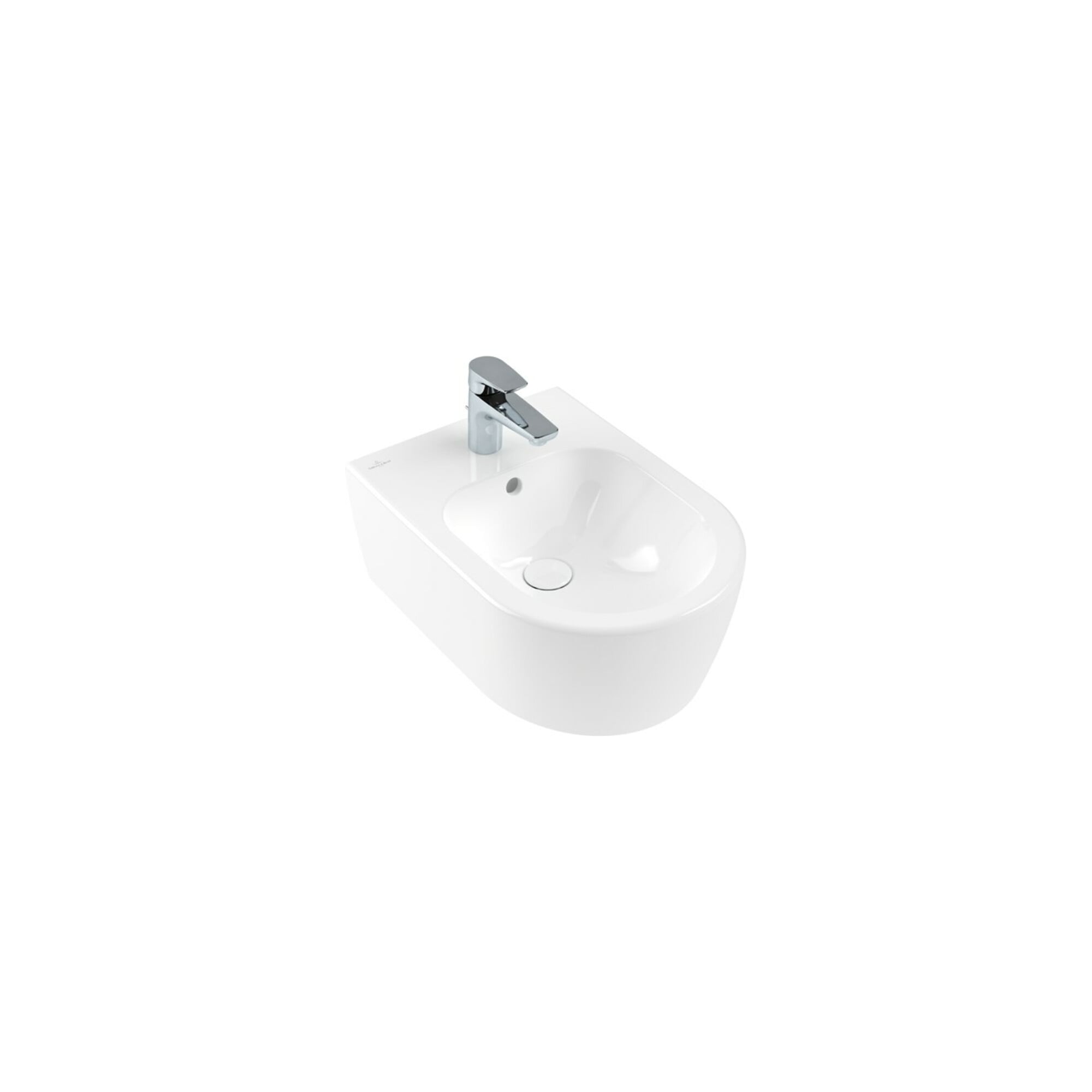 V&B Wand-Bidet AVENTO 37x53cm, 1 HL, mit Überlauf, weiß C-plus ; Villeroy & Boch