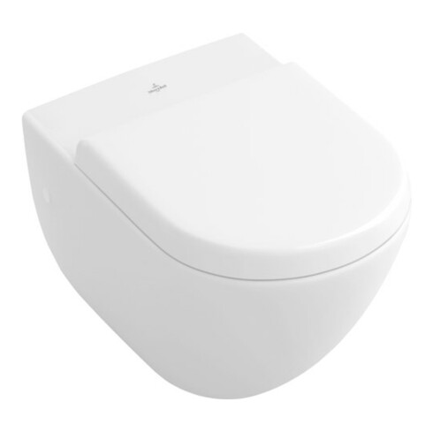 V&B Wand-Flachspül-WC Subway 37x56cm, Abgang waagerecht, weiß C-plus