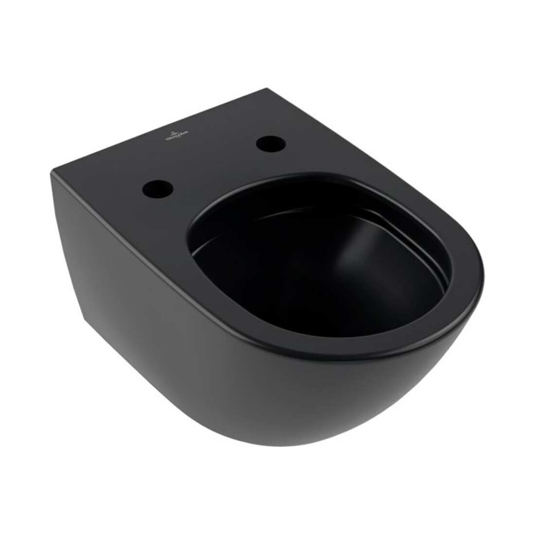 V&B Wand-Tiefspüler TwistFlush Antao 37,5x56cm, randl., pure black C-plus