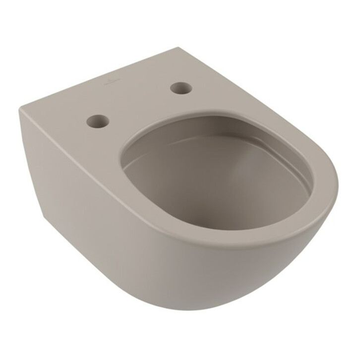 V&B Wand-Tiefspüler TwistFlush Antao 37,5x56cm, spülrandlos, almond C-plus