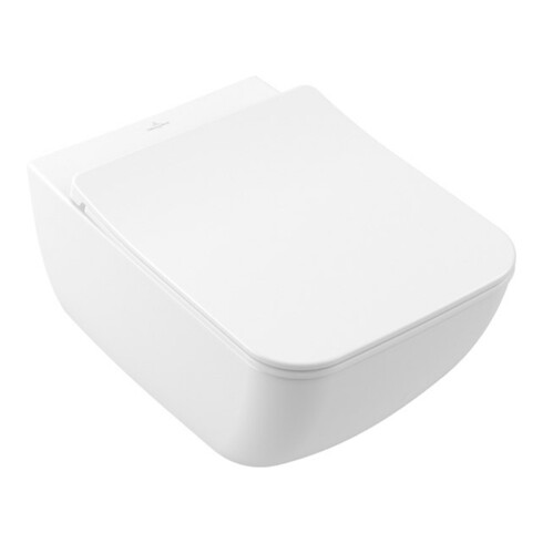 V&B Wand-WC, Tiefspüler VENTICELLO 37,5x56cm, D-Flush, randlos, st. wh. C+