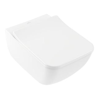 V&B Wand-WC, Tiefspüler VENTICELLO 37,5x56cm, D-Flush, randlos, weiß C-plus