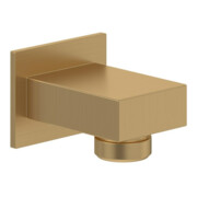 V&B Wandanschlussbogen Universal Showers eckig, Wandmontage, brushed gold