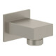 V&B Wandanschlussbogen Universal Showers eckig, Wandmontage, brushed nickel black-1