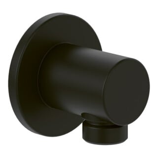 V&B Wandanschlussbogen Universal Showers Rund, Wandmontage, matt black