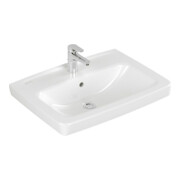 V&B Waschbecken Newo 65x47cm, we, eck., 1 Hahnl., m Überlauf