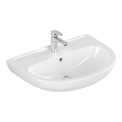 V&B Waschbecken Newo 65x48,4cm, we, ov., 1 Hahnl., m Überlauf