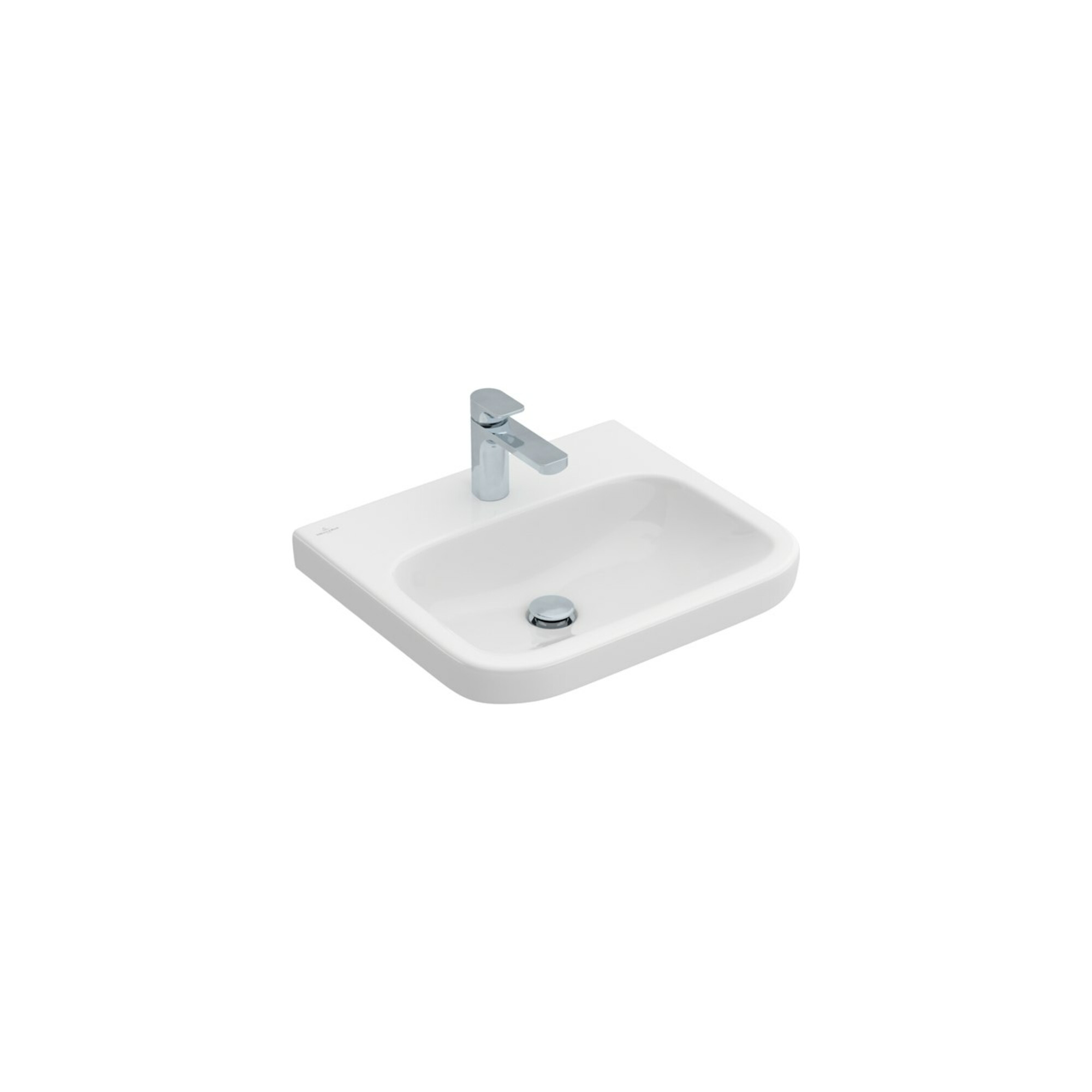 V&B Waschtisch Architectura 55x47cm, 1 Hahnl., o. ÜL, weiß C-plus ; Villeroy & Boch