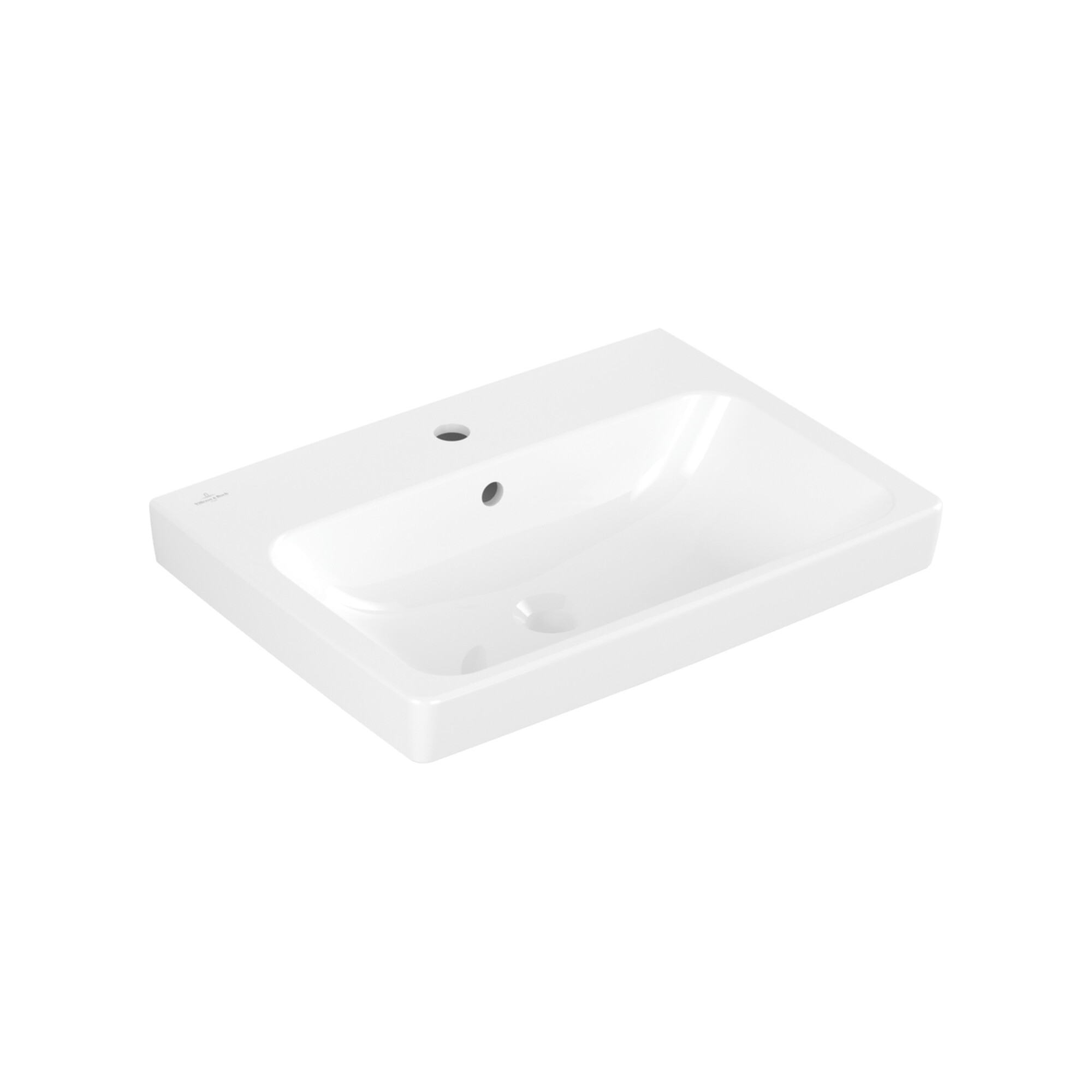 V&B Waschtisch Architectura 60x44,5cm, 1 Hahnl., mit Überlauf, weiß ; Villeroy & Boch
