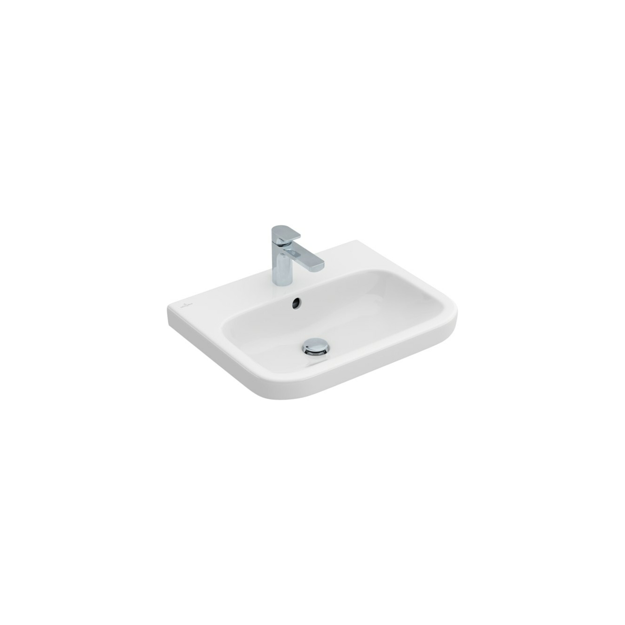 V&B Waschtisch Architectura 60x47cm, weiß, 1 Hahnloch, mit Überlauf ; Villeroy & Boch