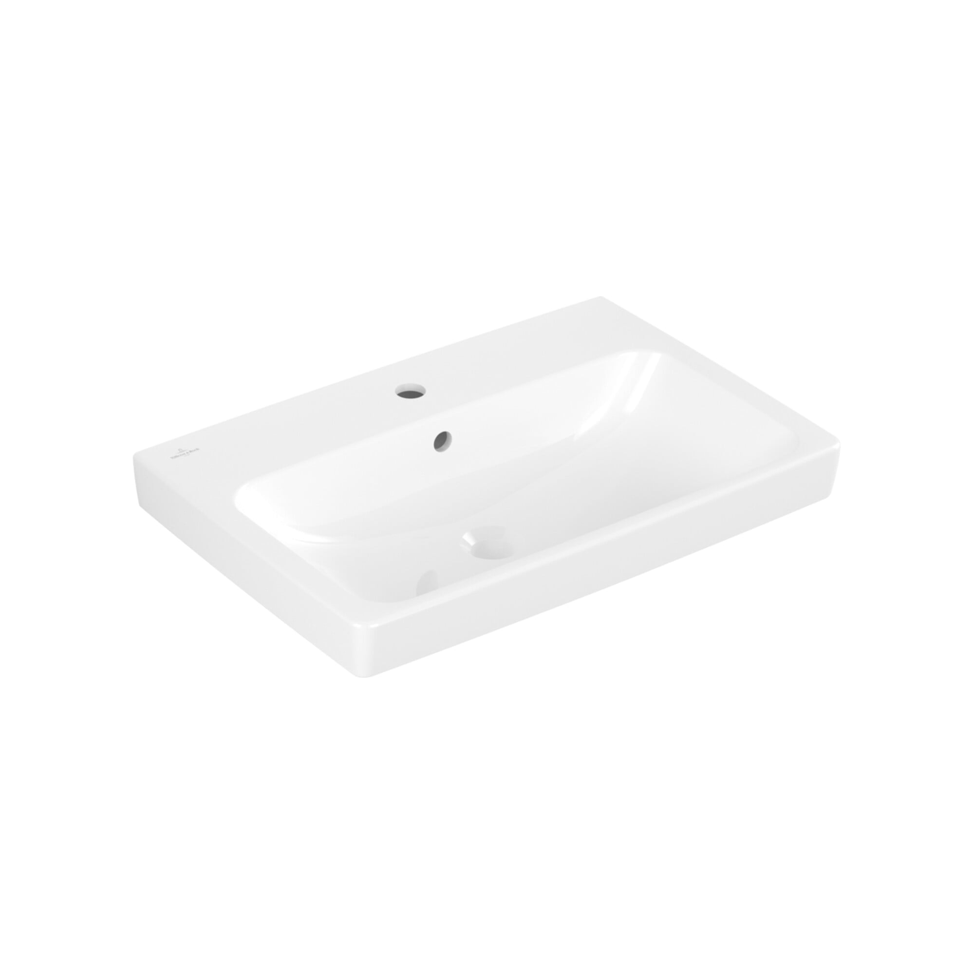 V&B Waschtisch Architectura 65x44,5cm, 1 Hahnl., m ÜL, weiß C-plus ; Villeroy & Boch