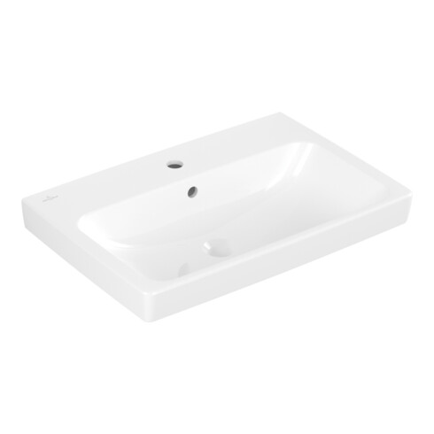 V&B Waschtisch Architectura 65x44,5cm, 1 Hahnl., mit Überlauf, weiß