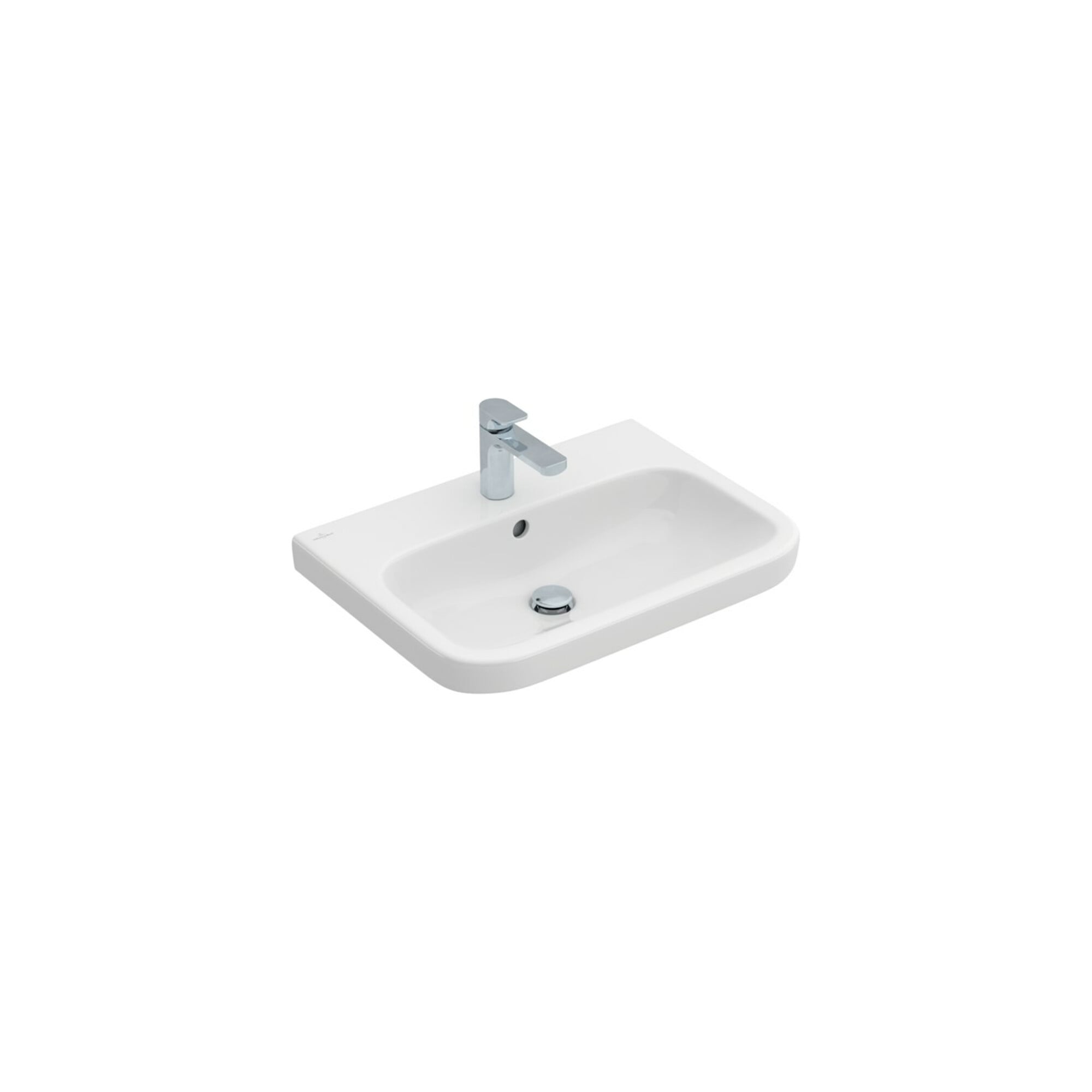 V&B Waschtisch Architectura 65x47cm, weiß, 1 Hahnloch, mit Überlauf ; Villeroy & Boch