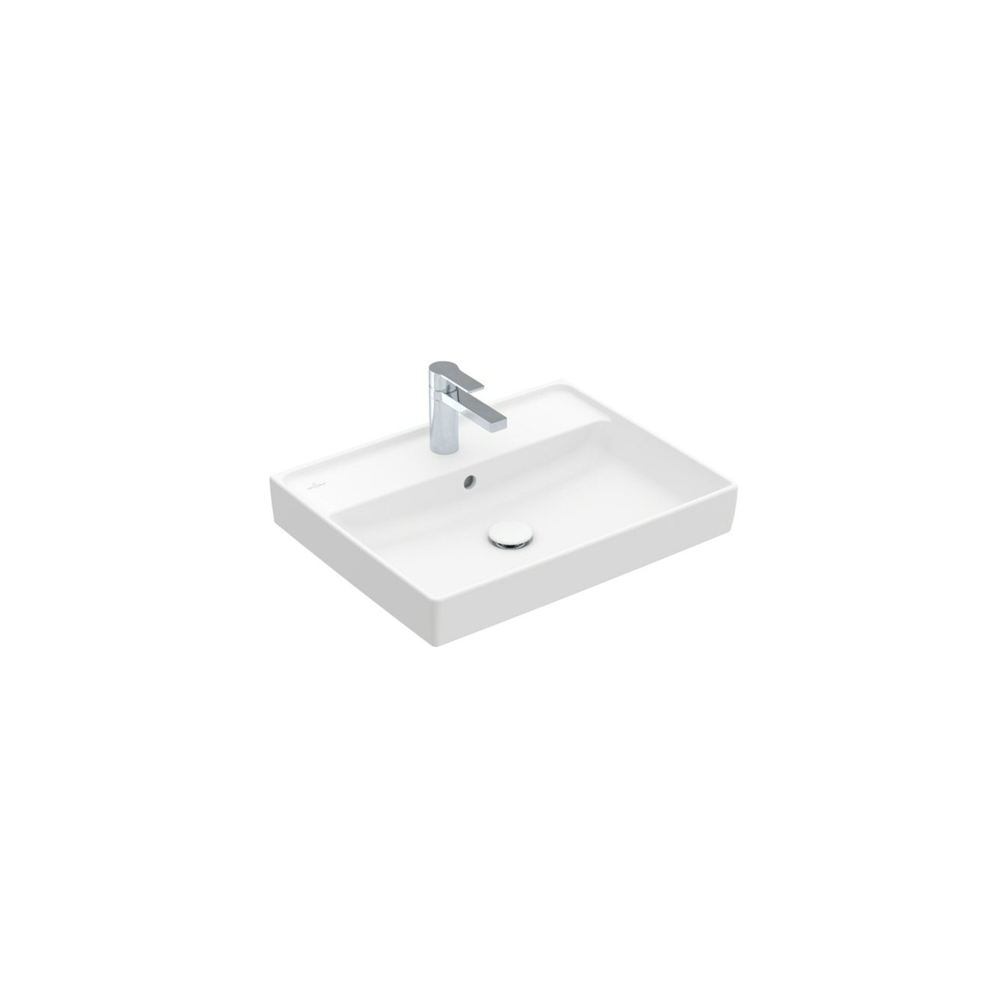 V&B Waschtisch Collaro 60x47, m Ü, Unters. geschli., st. wh. C+ ; Villeroy & Boch