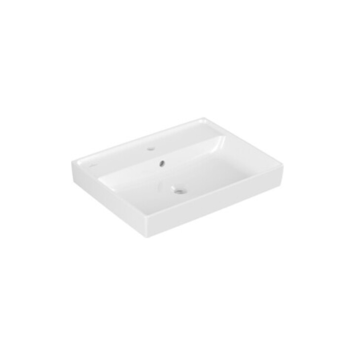 V&B Waschtisch Collaro 60x47, m ÜL, Unters. geschliffen, weiß