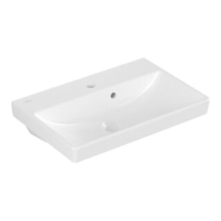 V&B Waschtisch Compact AVENTO 55x37cm, 1 HL, mit Überlauf, weiß C-plus