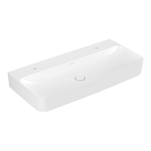 V&B Waschtisch Finion 100x47cm, 2 HL, o. ÜL, stone white C+