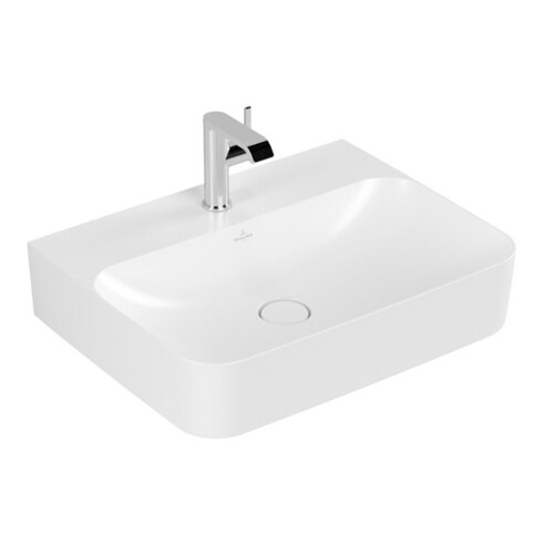 V&B Waschtisch Finion 60x47cm, m. HL dg, vd Ü, US gs, st w C+
