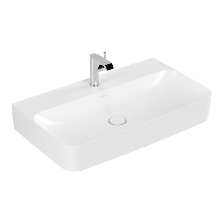 V&B Waschtisch Finion 80x47cm, m. HL dg, o Ü, US gs, st wh. C+