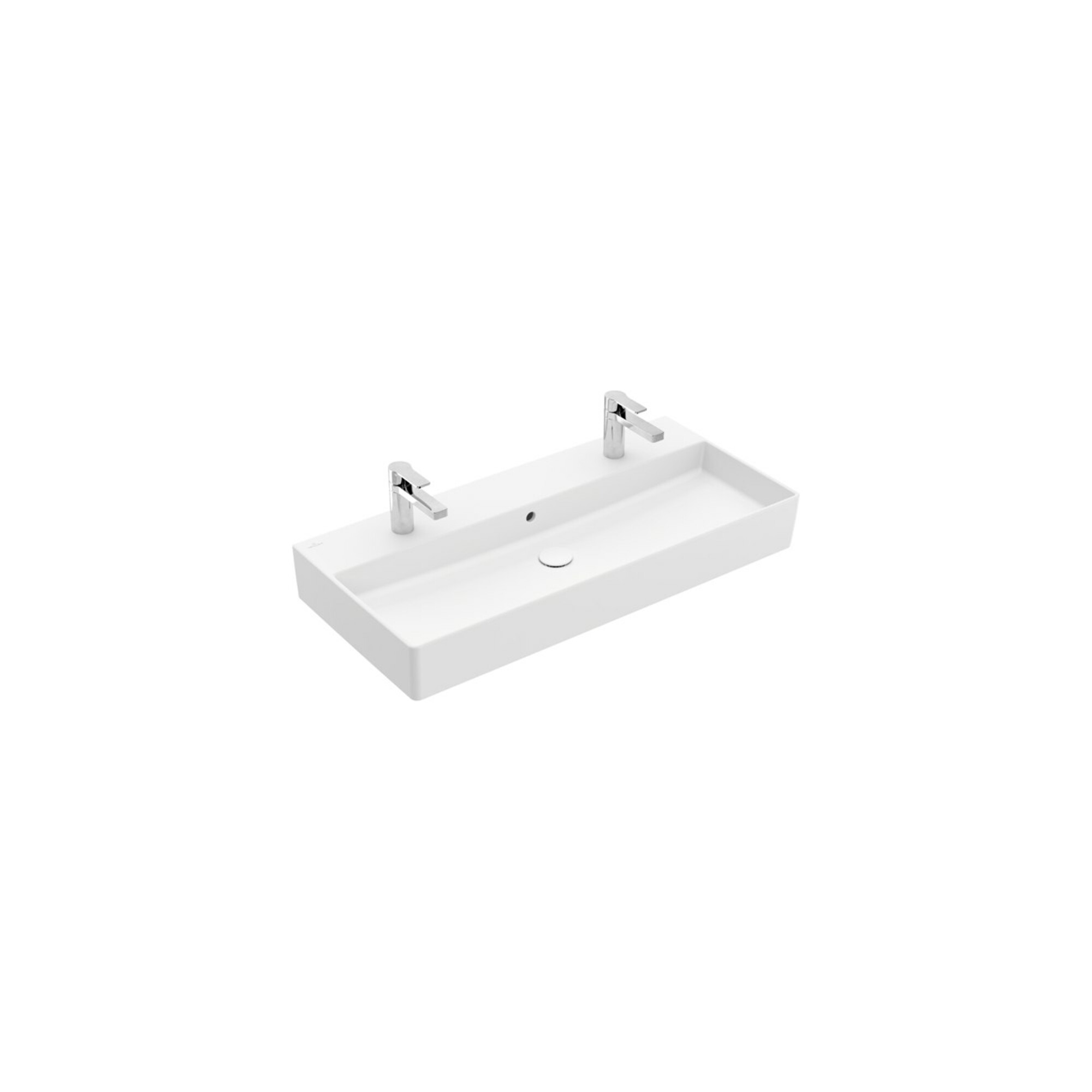 V&B Waschtisch Memento 2.0 100x47cm, gs, 2xHahnloch, m Ü, st wh. C+ ; Villeroy & Boch