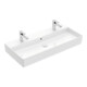 V&B Waschtisch Memento 2.0 100x47cm, gs, 2xHahnloch, m Ü, we alp C+