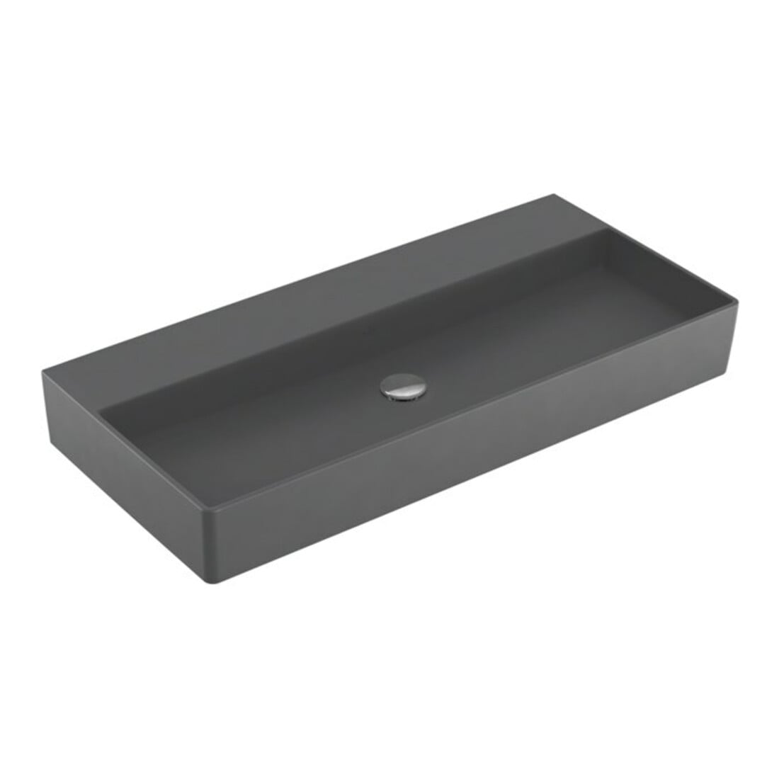 V&B Waschtisch Memento 2.0 100x47cm, ohne Überlauf, graphite C-plus