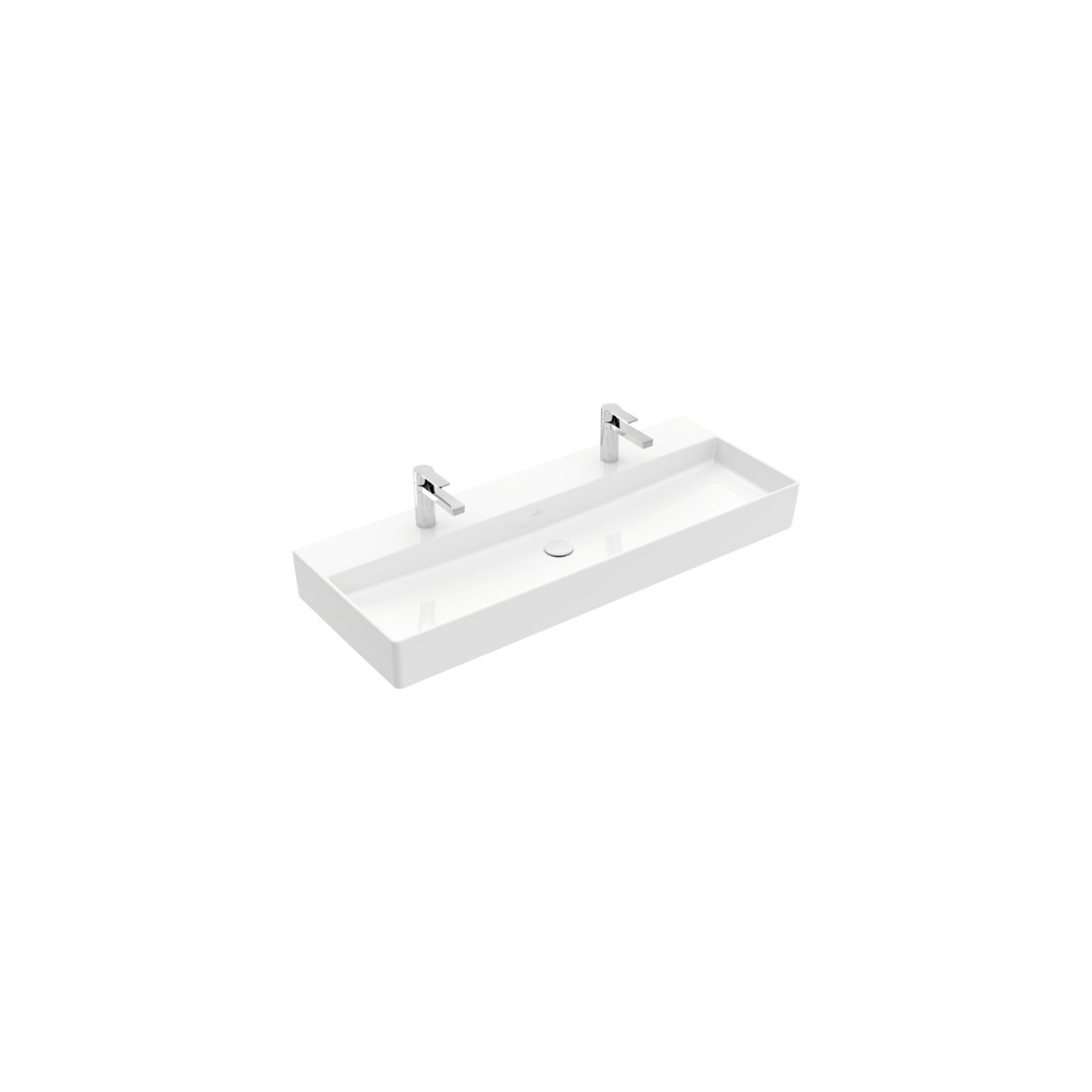 V&B Waschtisch Memento 2.0 120x47cm, 2xHahnloch, o. ÜL, weiß alpin ; Villeroy & Boch