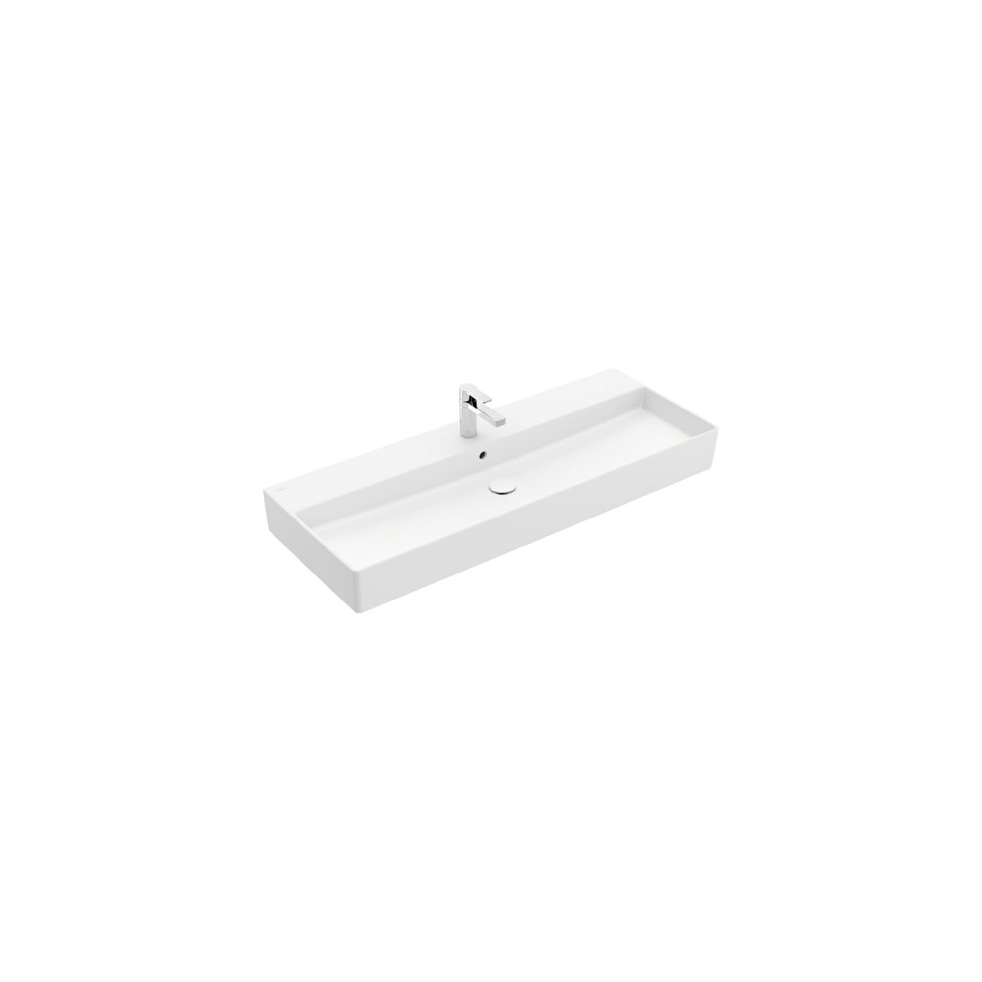 V&B Waschtisch Memento 2.0 120x47cm, gs, Hahnl., m ÜL, st. wh. C+ ; Villeroy & Boch
