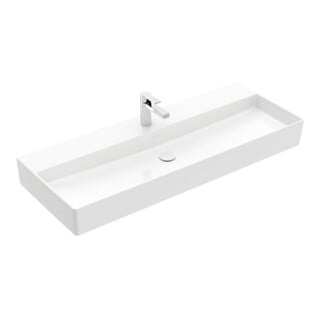 V&B Waschtisch Memento 2.0 120x47cm, gs, Hahnl., o. ÜL, we alp