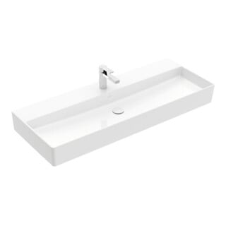 V&B Waschtisch Memento 2.0 120x47cm, gs, Hahnl., o. ÜL, we alp C+