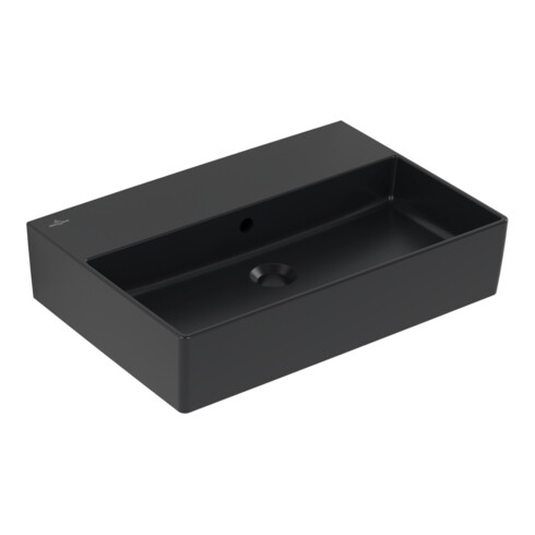 V&B Waschtisch Memento 2.0 60x42cm, mit Überlauf, pure black C-plus