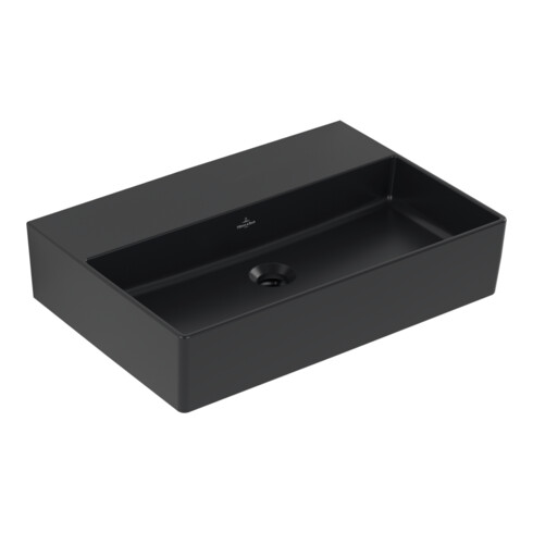 V&B Waschtisch Memento 2.0 60x42cm, o. Überlauf, pure black C-plus