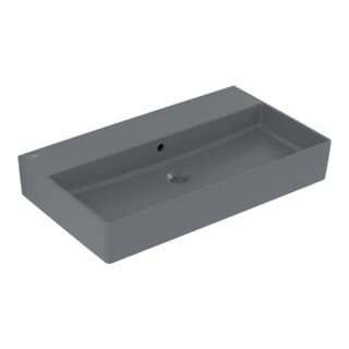 V&B Waschtisch Memento 2.0 80x47cm, geschli., m ÜL, graphite C-plus