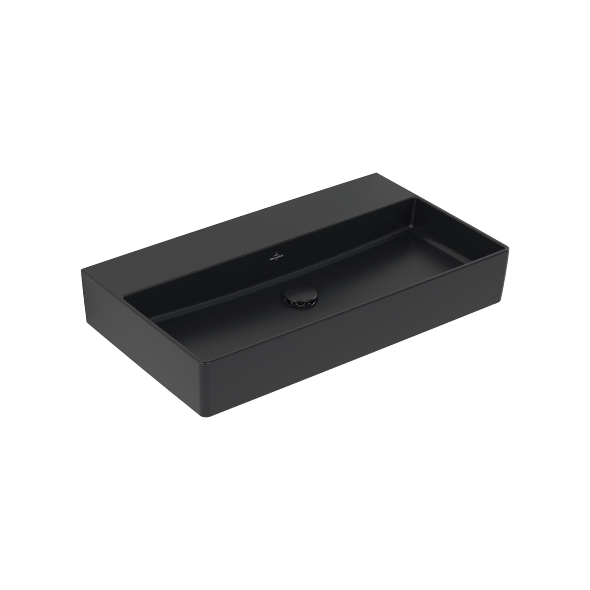 V&B Waschtisch Memento 2.0 80x47cm, geschli., o. ÜL, P black C-plus ; Villeroy & Boch