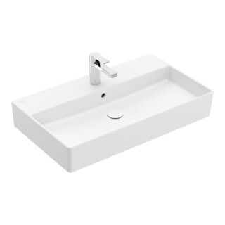 V&B Waschtisch Memento 2.0 80x47cm, gs, Hahnl., m ÜL, st. wh. C+