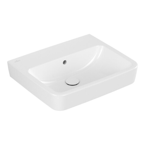V&B Waschtisch O.NOVO 55x46cm, eck, o. HL, mit Überlauf, weiß
