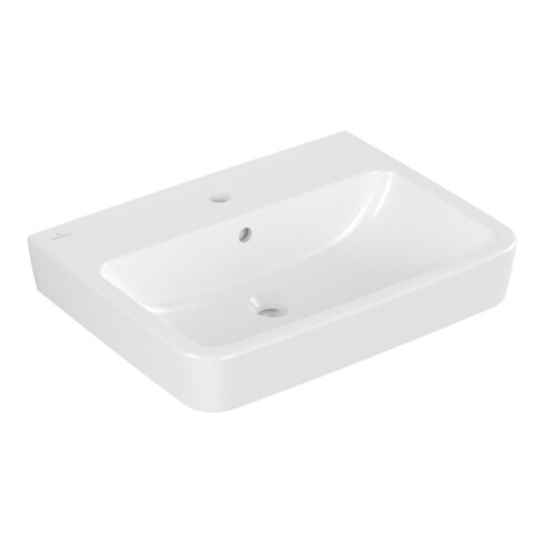V&B Waschtisch O.NOVO 60x46cm, eck, m HL, mit Überlauf, weiß