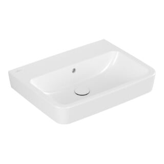 V&B Waschtisch O.NOVO 60x46cm, eck, o. HL, mit Überlauf, weiß