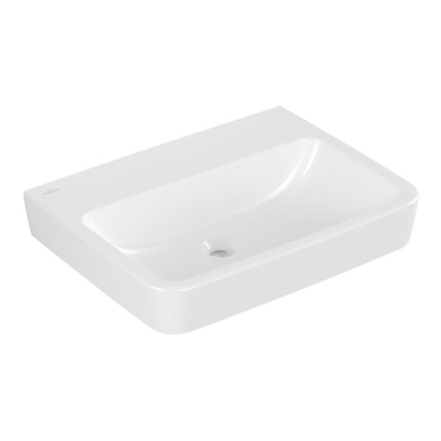 V&B Waschtisch O.NOVO 60x46cm, eck, o. HL, o. ÜL, weiß C-plus