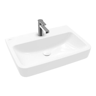 V&B Waschtisch O.NOVO 65x46cm, 1 HL, eck, ohne Überlauf, weiß