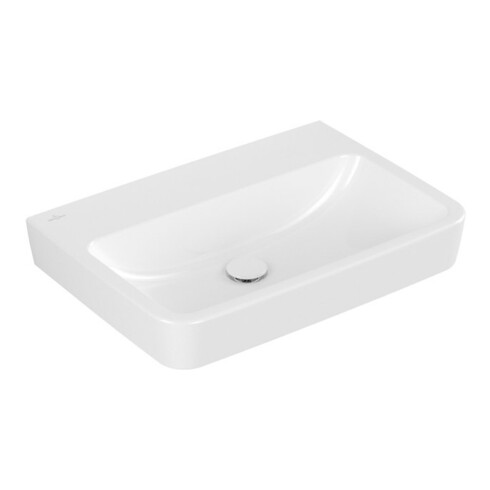 V&B Waschtisch O.Novo 65x46cm, eck., o. ÜL, we AntiBac C-plus