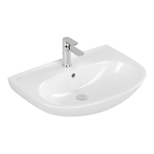 V&B Waschtisch O.Novo 65x48cm, ov., Hahnl. mit Überlauf, weiß