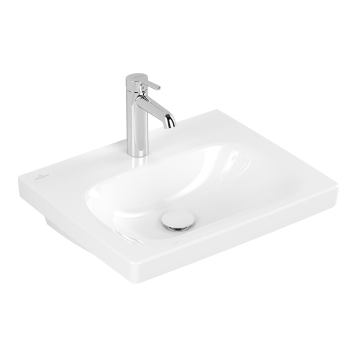 V&B Waschtisch Skyla 55 x 44,5 cm 3-gats kraan wit alp C+
