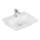 V&B Waschtisch Subway 3.0 55x44cm, eck., m 1 HL/o ÜL, st. wh. C+-3