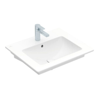 V&B Waschtisch VENTICELLO 60x50, mit Hahnloch, mit Überlauf, weiß